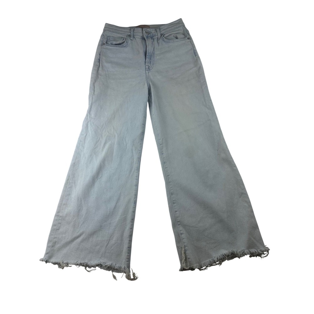 7 For All Mankind Jeans Men 28x26 Blue Ultra HW Cropped Jo Wide Leg Denim Boho